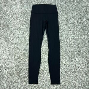 Lululemon Pants Womens 6 Black High Rise Ankle Leggings Yoga Gym Workout Sport
